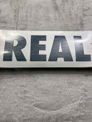New Real Logo Skateboard Deck White Blue Art Graphic Skateboarding Street 8.25