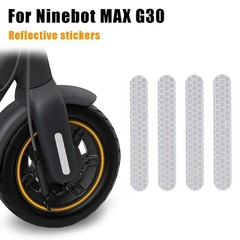 4pcs Reflective Wheel Cover Stickers for Ninebot Max G30 Electric Scoote