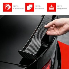 Car Mini Spoiler Wing, 9.6 Inch Self-Adhesive Car Rear Tail Carbon Fiber