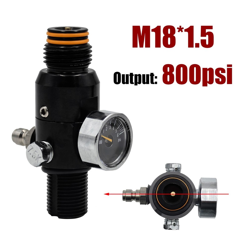 HPA High Pressure 4500PSI Compressed Air Tank Regulator Valve Output Pressure