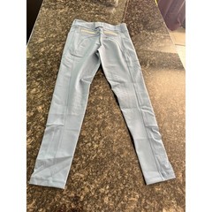 Free Ride Equestrian periwinkle High Waist Full Seat Silicone Grip Breeches NWT