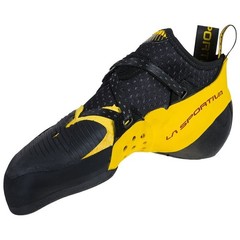Excellent La Sportiva Solution Comp Men’s Climbing Shoes, Black/Yellow, M45