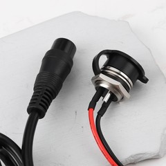 OTOTEC 3-Pin 2 Wires Electric Scooter Battery Charger Port Female Plug 12V 24…