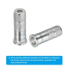 Aluminum Arrow Inserts 0.3″ Dia 7.6mm 8.8mm for Archery Points, 24pcs