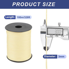 1/8 Inch Polypropylene Rope Braided Ropes, 328Ft Nylon Rope Hollow Utility Cord