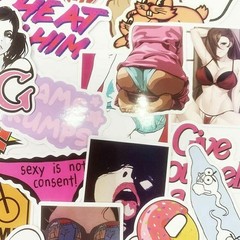 96Pcs Sexy Anime Girls Stickers Bomb Waifu Women Bikini Laptop Vinyl Decals Pack