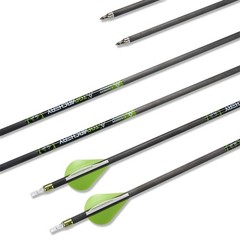 30″ Pure Carbon Arrows Straightness0.003 for Recurve/Compound Bow Hunting Shoot