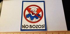 VTG 80’s NO BOZOS CLOWN EDDIE VAN HALEN SURF HOT ROD NOS SKATEBOARD DECK STICKER
