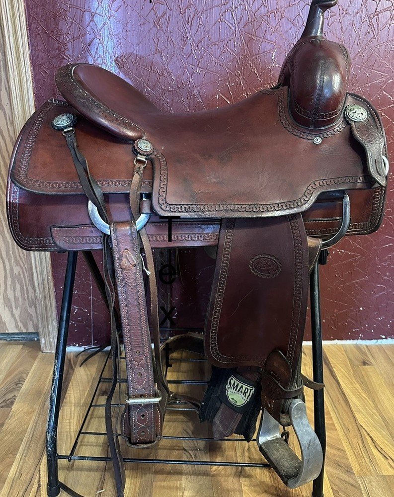 Reinsman Performance 16.5″ Cutting Saddle, Brown Leather, 4321-365DN