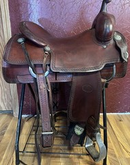 Reinsman Performance 16.5″ Cutting Saddle, Brown Leather, 4321-365DN
