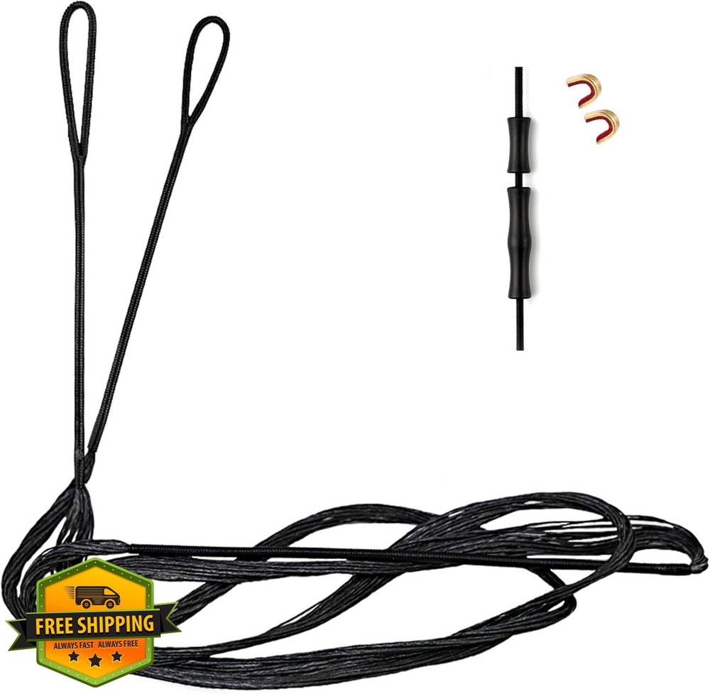 Deerseeker Archery Bow String Replacement with Finger Protector and 2 Nock Po…