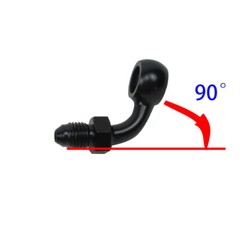 90 Degree Brake Line Fitting AN3 Male Banjo for Harley Dyna Softail Touring XL