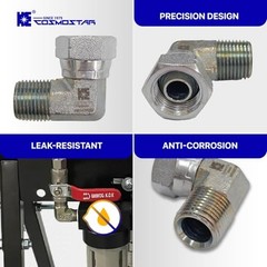 Cosmostar 1/2″ NPTF Male x 1/2″ NPSM Pipe Swivel Elbow 90-degree, 1/2″x1/2″