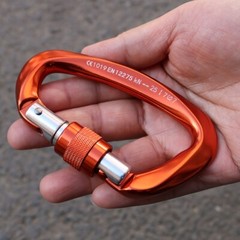 12/25KN Climbing Carabiner Aluminum Screw Locking Clip Heavy Duty Hook Rock