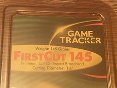 Vintage Game Tracker FirstCut 145 Premium Cut-On-Impact Broadheads NOS 3 Pack