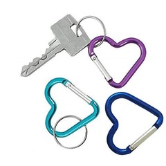 Heart Shaped Carabiner Hook, Aluminum Alloy Snap Clip Key Holder, Keychain Tool