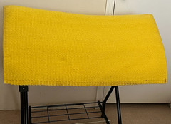 Mayatex Handwoven Wool Western Saddle Blanket 32X34 Bright Yellow #44321