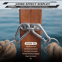 Corrosion-Resistant D-Shape Carabiners – 6.7 Inch Clips for Travel & Camping
