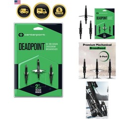 Mechanical Broadheads Crossbow Broadheads Hunting Arrowheads Large Cut 3pcs