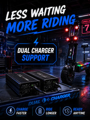 GleeRide A7 Max 10000W Dual Motor Electric Scooter 72V50A Off Road E-Scooter..