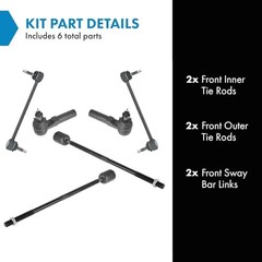 Front Steering & Suspension Kit Sway Bar Stabilizer Link Tie Rod PSA59174