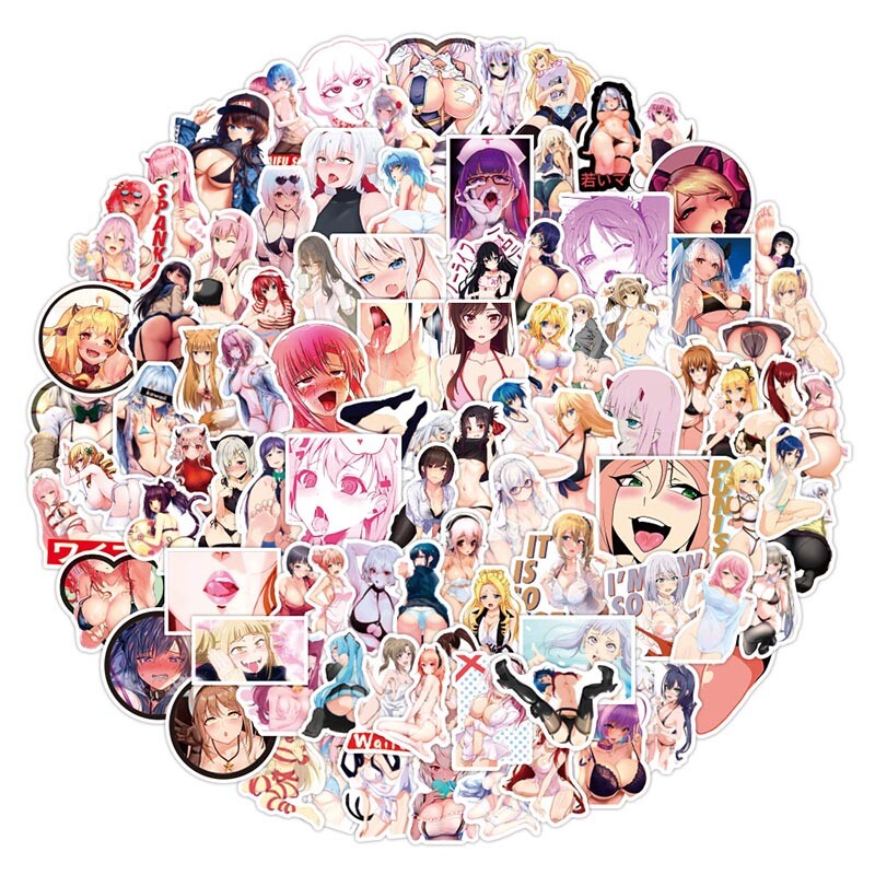 100 Pack Adult Sticker Bomb Vinyl Skateboard Guitar Luggage Sexy Girls Decal Lot