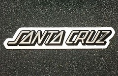 Santa Cruz Classic Strip Skateboard Sticker 5in si Silver
