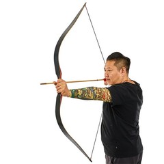 60″ Archery Traditional Longbow Recurve Bow Wooden 30-50LBS for Outdoor Hunting