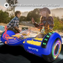 Commgo P6 LED Light UL2272 Certified Self-Balancing Hoverboard Scooter Bluetooth