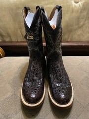 Dan Post DP2802 Men’s Size 9 D Chocolate Caiman Exotic Western Equestrian Boots