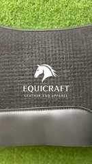 Brown Wool Felt Saddle Pad with Hand-Carved Leather | 30X30″ & 32X32″