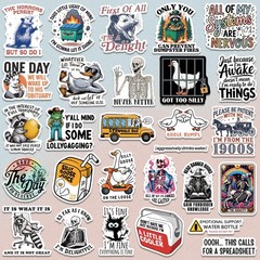 200 PCS Funny Holographic Stickers for Adults, Waterproof Vinyl Sarcastic Mem…