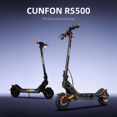 Electric Scooter up to 25Mph 35Miles Disc Brakes with EABS Fingerprint Unlock