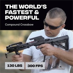 BALLISTA BAT Compound Crossbow with T-Buttstock Fast 330fps Powerful 130lbs