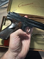 Vintage Crosman Early .22 Target Pistol w/ Original Box & Manual