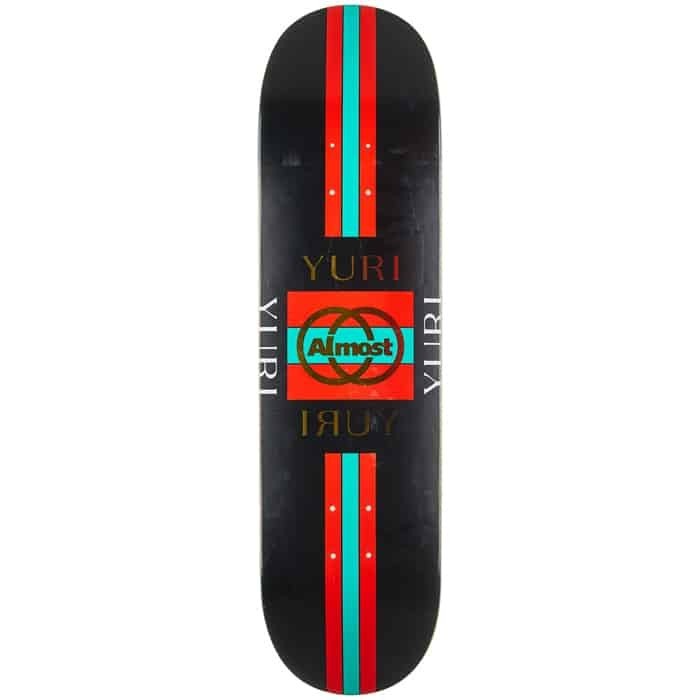 8.125×32″ ALMOST YURI Luxury Gucci Super Sap Red/Green Skateboard Deck (NEW)