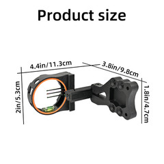 3-Pin Fiber Optics Bow Sight for Compound Recurve Bow Archery Target for Outdoor