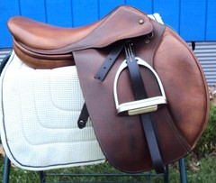 RARE CROSBY MILLER English Sofride Saddle-CENTENNIAL- 16.5″-GREAT! Cross Country