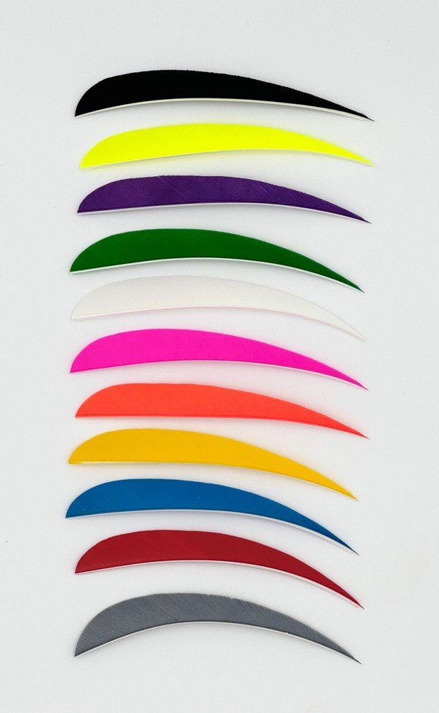 Trueflight Parabolic Cut Feathers – 5 Inch – Solid Colors