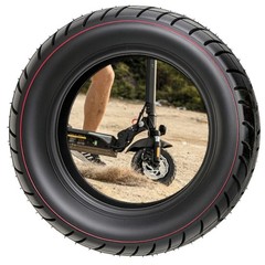 80/65-6 Tubeless Off-Road Tire 10×3 Vacuum Tire w/ Valve for 10″ E-Scooter (2PCS