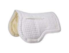 Equitare Saddle Pad Quilted Fleece Lined Number 24 x 19 Beige 30-9982
