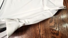 Makebe, New, Snake short sleeve show shirt, white, Large $150