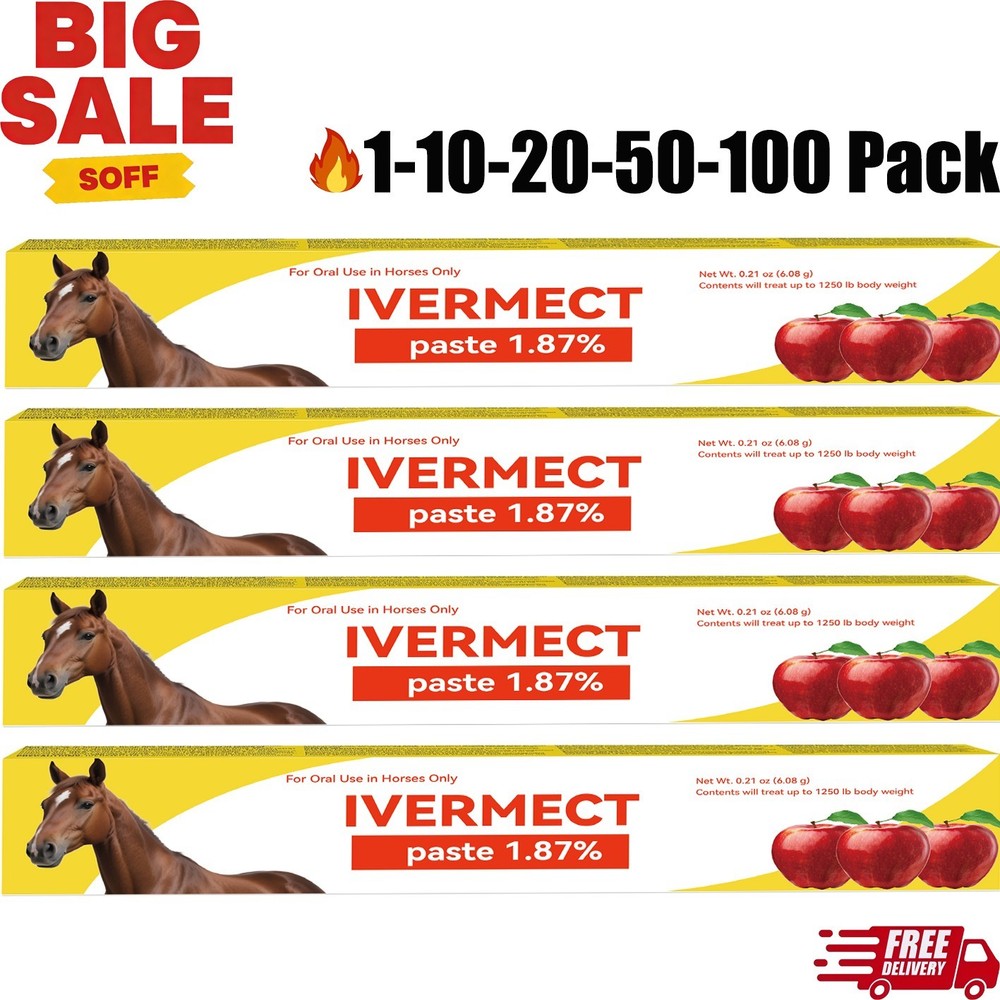 New Paste Wormer Horse Dewormer Apple Flavor US Free Shipping EXP 1/2028