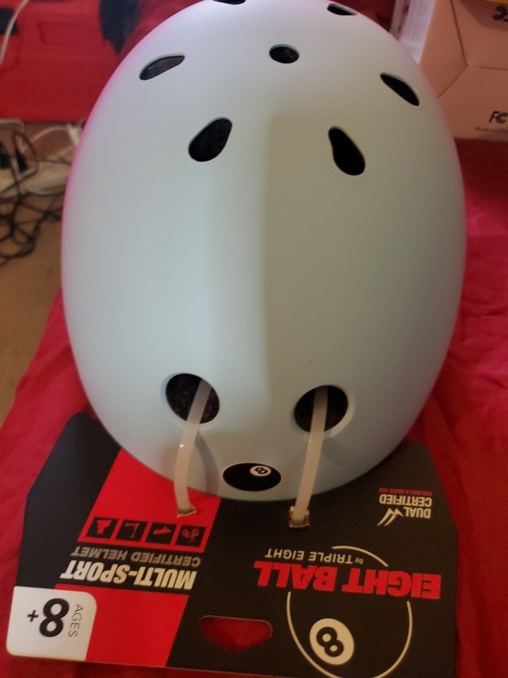 Triple Eight Eight Ball Certified Multi-Sport Helmet – White