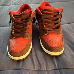 Nike SB Dunk Low Pro Red/Brown Skateboarding Shoes US 11 Medium (D/M)