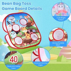 Bean Bag Toss Game Toy Outdoor Toss Game Family Party Supplies for Kids Toddlers