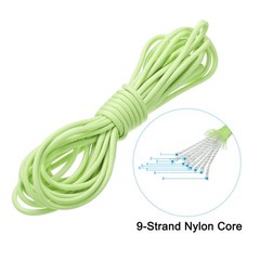 20FT Luminous Paracord 4mm Camping Paracord Rope Glow in The Dark Light Green
