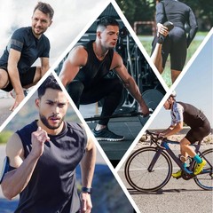 Men’s 3/4 Compression Pants, Athletic Leggings Running Workout Tights Base