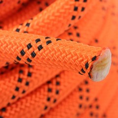 5174 Pounds Orange Black1/2 in X120′ 48 Stranded Braided Rope Breaking Strength