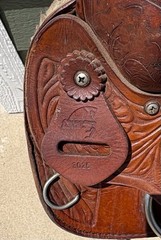 Simco Western Pleasure / Trail Saddle 15” Seat Honey Brown, Hand Tooled